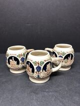 3 Vintage GERZ Coffee Mug Stein Medallion Castles on the Rhine West Germany - $26.81 CAD