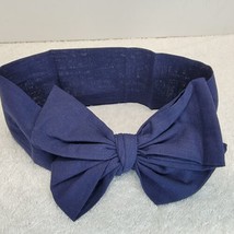 Blue Headband Hairband Bow Head Wrap Hair Wrap Hair Covering NO STRETCH ... - $6.41