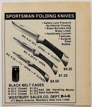 1981 Westbury Sportsman Folding Knives Advertisement Hunting Supply Vint... - $28.01 CAD