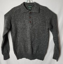 Four Winds Men L Grey Wool Pullover Sweater - £46.51 GBP