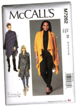 McCall&#39;s M7262 Womens 18W to 24W Khaliah Ali Sweater Coats and Poncho Pa... - $14.81