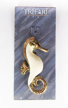 New Old Stock Vintage Trifari Enamel Seahorse Pin Brooch - £63.15 GBP