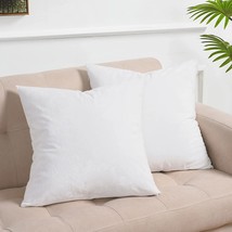 Phf Truly Velvet Throw Pillow Covers, 18&quot;X18&quot;, 2 Pack, White(No Insert). - £14.06 GBP