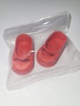 Vintage RED  VINYL  8&quot; DOLLS SHOES  Made In USA  - $13.86
