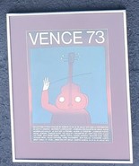 1973 Jean Michel Folon Venice Film Festival Violin Head Illustration Art... - $148.49