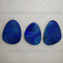 Natural Doublet Opal Freeform Smooth Play of Colors Australian VVS Clarity Gemst - £141.12 GBP