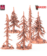 3D Printed STL Miniatures Rangers Trees Set Rangers  28 - 32mm War Gamin... - €33,89 EUR+