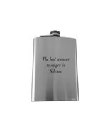 8oz The Best answer to anger is Silence Marcus Aurelius SS Flask L1 - £17.20 GBP
