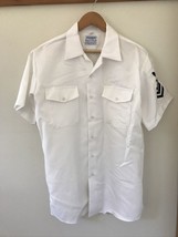US Navy Uniform Aviation Structural Mechanic Button Up Shirt Med Long USA 46&quot; - £31.92 GBP