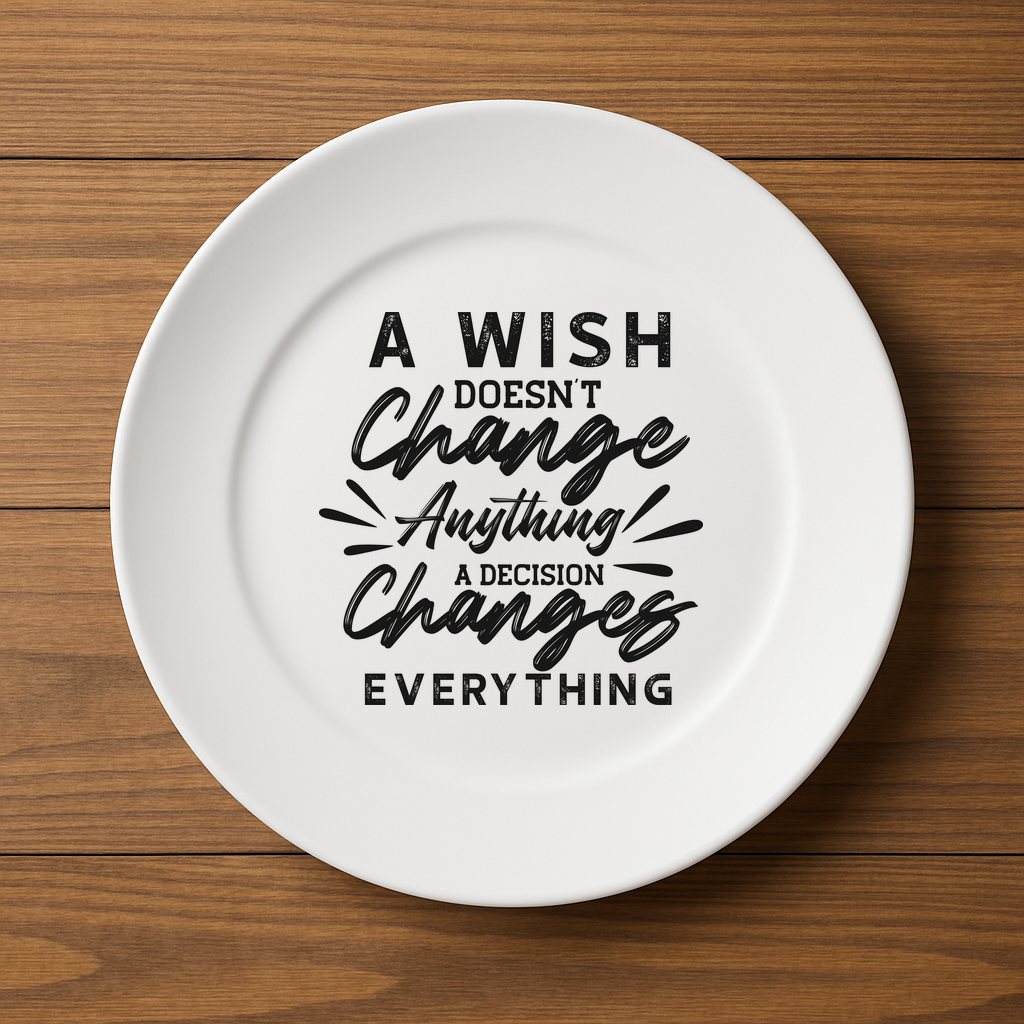 A Wish Doesn’t Change A Thing Plate - $14.98+