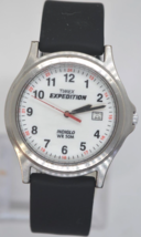 Timex Expedition Men&#39;s Military White Dial Indiglo WR 50M Date watch New Batt. - £15.60 GBP