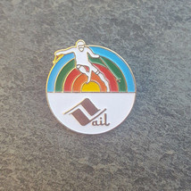 VAIL Circle Rainbow Skier Resorts Travel Souvenir Ski Lapel Vintage Pin ... - £7.89 GBP
