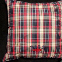 Ralph Lauren Polo Kelso Plaid Red Navy 2-PC 26-inch Square Decorative Pillows - £43.85 GBP