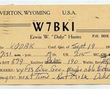 QSL Card W7BKI Riverton Wyoming 1957 - $13.86