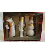Set of Three STARBUCKS Coffee Christmas Ornaments FOX SNOWMAN NUTCRACKER - $16.99