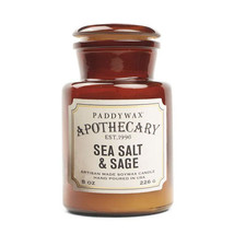 Paddywax Apothecary Glass Candle 8oz - Sea Salt &amp; Sage - £27.50 GBP