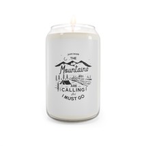 Scented Candle, 13.75oz, Adventure and Outdoor Themed, Personalized Black and Wh - £34.57 GBP