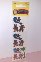 Sandylion Stickers Mylar Hawaii Surf Teddy Bear RARE Vintage Sticker MOD - £73.95 GBP