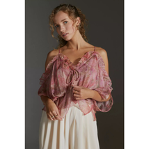    New Anthropologie MISA Farideh Top $285 X-SMALL Pink - £61.92 GBP