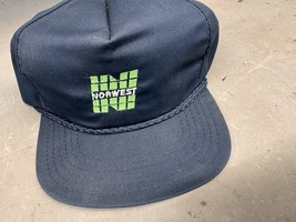 Vintage Norwest Hat Snapback Trucker Cap Blue Hunting Banking Wells Farg... - $17.72