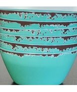 Six (6) ~ GREEN ~ Melamine ~ Rustic ~ Farmhouse ~ Country ~ 22 Oz. Bowls - $40.00