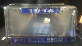 Phi Beta Sigma Fraternity License Plate Frame Silver Frame Car/Truck #1 - £19.58 GBP