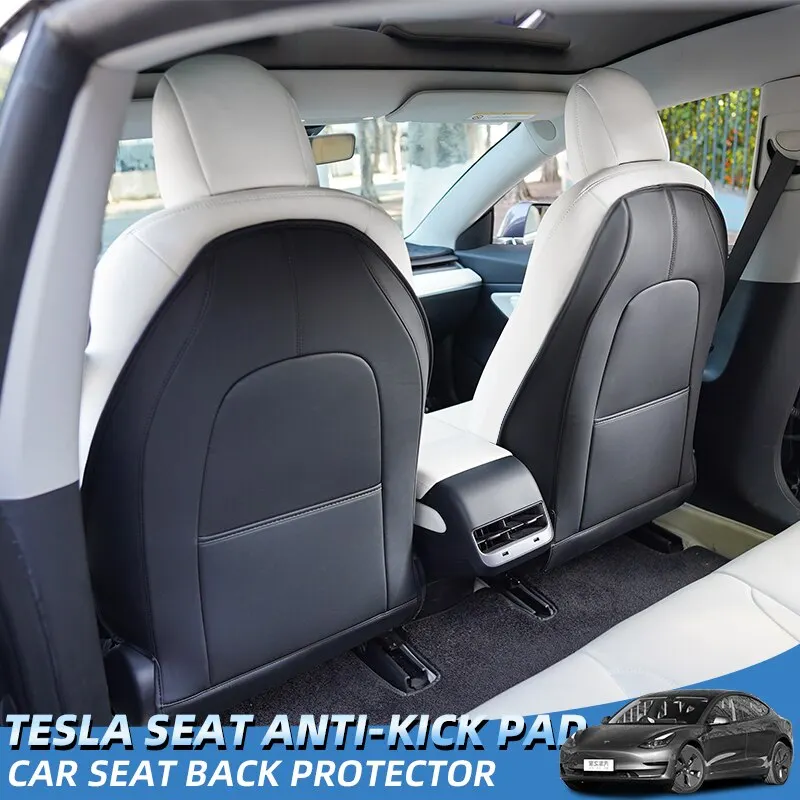 For Tesla Model 3 Model Y Seat Back Kick Protector Backseat Kick Mats for Kids - £18.52 GBP+