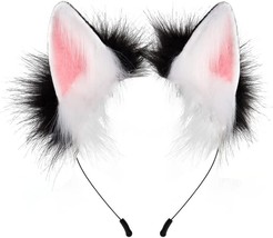Wolf Fox Cat Ear Cosplay Headwear Girl Accessories Handmade Hairband Furry Ear F - £31.67 GBP