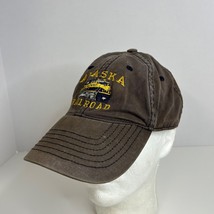 Vintage Alaska Railroad Hat Baseball Cap Train Yellow Black Strapback Ad... - $23.58