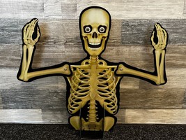 Halloween Skeleton Die-Cut w/ Jointed Arms Two Sided Retail Countertop Display-E - $12.35