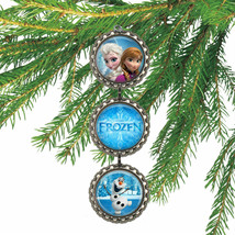 Disney Frozen ELSA ANNA &amp; OLAF 3D Bottle Cap Christmas Ornament | Gift for Kids - £7.04 GBP