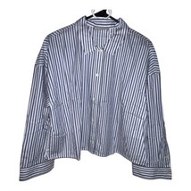 NWT Everlane The Woven P.J. Top Blue &amp; White Stripe 100% Cotton Boxy Siz... - $10.29
