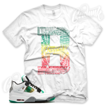 White B BLESSED Sneaker T Shirt for J1 4 Rasta Lucid Green Carnival Multi - £20.16 GBP+
