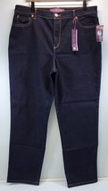 L14) Women&#39;s Gloria Vanderbilt Amanda Dark Wash Blue Jeans Pants Size 16... - £19.77 GBP