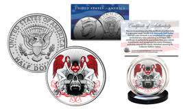 SKULL Official Legal Tender JFK Kennedy Half Dollar U.S. Coin - Sexy Angels - £6.72 GBP