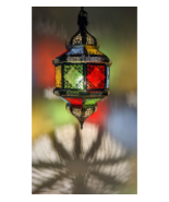 Oriental light metal fanar, Suspended fanar, chiseled metal, hand-made. - $169.00