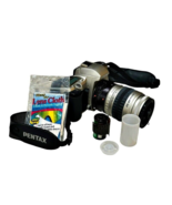 Pentax ZX-L 35mm Film Camera with 28-90mm Zoom Lens, Bag, Film Roll - TU... - $28.76