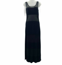 Caldezonias Womens Black Mesh Panel Maxi Beach Dress Cover Up Size Small - £18.76 GBP