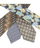 Vintage Set of 4 100% Silk Wide Men&#39;s Neck Ties George Zanzara Italy Abs... - $39.70 CAD