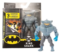 The Caped Crusader Variant King Shark 4&quot; Figure with 3 Mystery Accessories MIB - £9.34 GBP