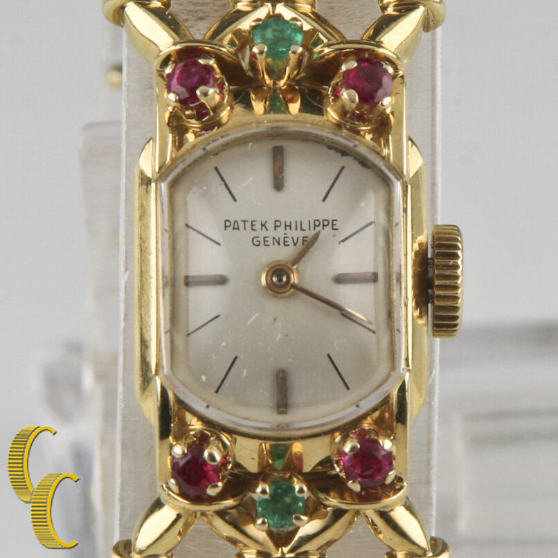Patek Philippe Ladies 18k Yellow Gold Hand-Winding Watch w/ Ornate Gubelin Band - $28,710.00