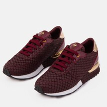 The Scarlet Burgundy Leather Women Sneaker image 6