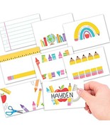 Doodle School Name Tag Stickers | Set of 56 | Classroom Supplies - $16.28 CAD