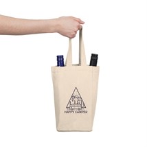 Outdoor Camper Hiking Adventure Forest Mountains Van 750ml Wine Tote Bag Cotton - £25.51 GBP