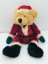 Russ Berrie Christmas Red Santa Outfit Brown Kris Teddy Bear Plush 16&quot; - £13.66 GBP