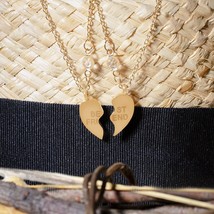 Charm 2 Pcs/Set Best Friends Bracelets For Women Girls Cute Gold Puzzle Heart Ba - £9.17 GBP