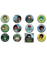 Bob Ross Joy of Painting Metal Button Group of 12 Hot Properties YOU PIC... - $1.75