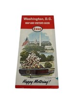 1963 ESSO HUMBLE OIL Marine Corps War Memorial Map WASHINGTON DC Embassy... - $12.30