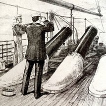 Pneumatic Dynamite Guns Of Battleship Vesuvius 1899 Victorian Print DWV7C - £23.97 GBP