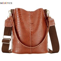 Retro  Leather Women Shoulder Bags Solid Messenger Bucket Handbags - £28.56 GBP